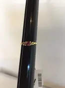 14k Gold Yellow Diamond Ruby Ring