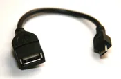 USB-A Female to Micro-B Male Converter OTG Adapter Cable