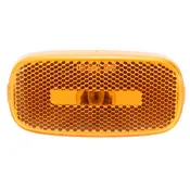 Amber Lens Trailer Side Light | Rectangle White Base