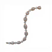 An 18 Karat Rose Gold, Platinum and Diamond Bracelet by Michael Beaudry