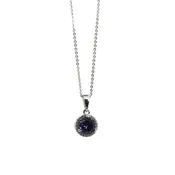 Amethyst with Halo White Sapphire Crystal Necklace — Glitz Jewelers