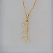 14K Antler Pendant