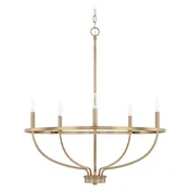 Greyson 5-Light Chandelier in Aged Brass by HomePlace by Capital Lighting