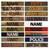 Custom NameTape OCP ACU ABU USMC NAVY Camo Hook Fastener & Iron on 1x5 inch Patch
