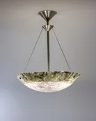 Driftwood Cast Glass Bowl Pendant Chandelier
