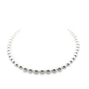 14K White Gold 7.5MM Akoya Pearl Necklace
