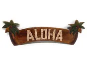 Aloha Sign 22 in  with Palm Trees - Welcome Sign | #bag1500354