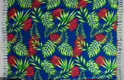 All Over Split Leaves Rayon Sarong with Fringes | Islands Fabric