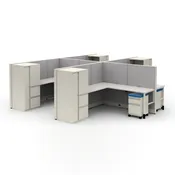 6' x 7' Cubicles - Global Evolve 4-Person Station (ATWPOP194)