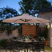 Sedona 10ft Round Solar LED Cantilever Umbrella