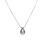 10 Karat White Gold Fish Diamond Necklace