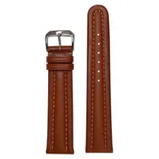 18mm Smart Watch Band | Quick Release | Calf Leather | Cognac | Match Stitch