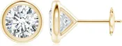 0.80 CTW Classic Diamond  Bezel Set Stud Earrings