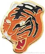 1 1/16″ Enameled Tiger Mascot Pin