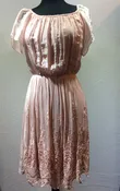 Blush Eyelet Trim Italian Dress
