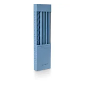 Assorted Blue Candle Tapers 3-Pack