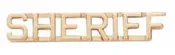 1/4″ SHERIFF Cut Out Letter Collar Insignia Gold Finish