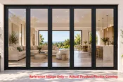 192″ wide - 5 panels | Aluminum Folding Patio Door