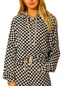 Checkered Light  Weight  Hoody