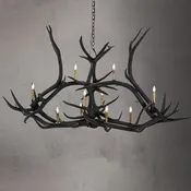 10 Light Crossbar Elk Antler Chandelier - AWC-36
