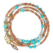 Turquoise & Aqua Marine 4X Wrap Bracelet