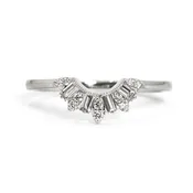 Curved Diamond Contour Band