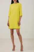 3/4 Sleeve Arak Dress - Bright Lime Pearl