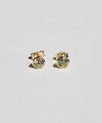 Bi-Color Sapphire Bezel Earrings