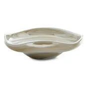 Amber Veil Art Glass Bowl