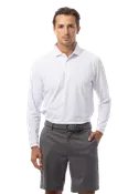 MEN'S SOLAIR COOL LONG SLEEVE POLO. WHITE. 900841A