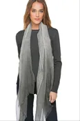 100% Cashmere Luxury Wrap Scarf in Ombre Dye