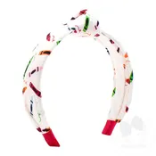 BACK TO SCHOOL PRINTED KNOT HEADBAND