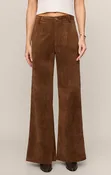 Cecile Faux Suede Wide Leg Pant