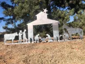 Cowboy Metal Nativity Scene
