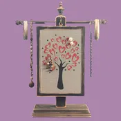 Hand-Painted Earring Holder – Heart Tree Design | Classic Series