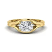 1.5 Carat Cushion Cut Split Shank Solitaire Lab Grown Diamond Engagement Ring