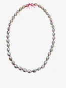 African Vintage Metal Hand Beaded Long Necklace
