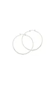 1.5" Hammered Hoops Silver