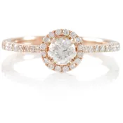 0.62ctw Rose Gold Engagement Ring 14K