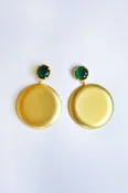 Clara Earrings: Emerald Green