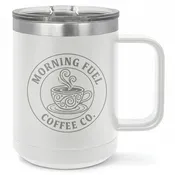 15oz Custom Logo Stainless Steel Travel Mug – Bulk Corporate Drinkware