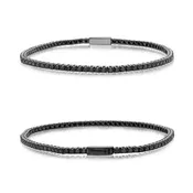14K White Gold 2.50ct Black Diamond Tennis Bracelet