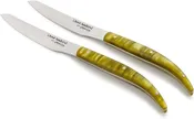 Arcos José Andrés Series - 2 Pc. Steak Knife Set, Green Pearly Marbled Handle