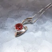 Gold or Silver Tranquility Pendant with Oregon Sunstone