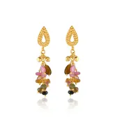 Cabochon Tourmaline Drop Earrings