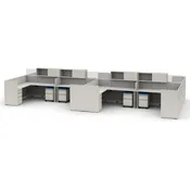 6' x 6' Cubicles - Global Evolve 8-Person Station (ATWPOP207)