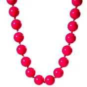 18" Hot Pink Bead Necklace