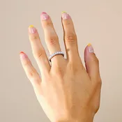 0.90 Ct Half Diamond Eternity Ring