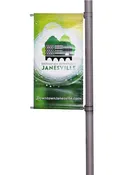 Banner Pole Double Sided Including Hardware (18" x 36")