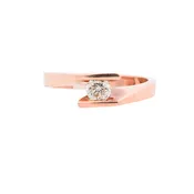 14K Rose Gold 0.33ct Round Diamond Tension Ring
